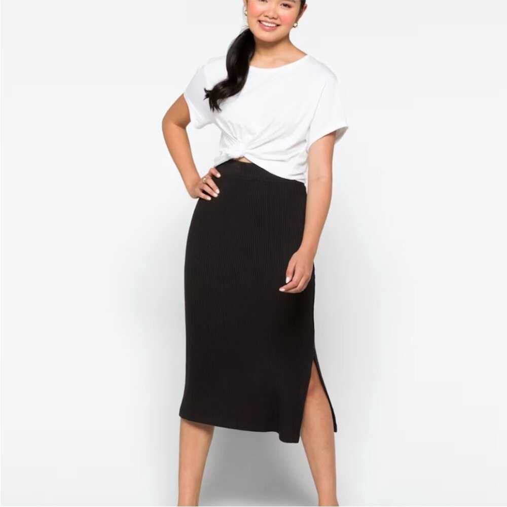 Rails “Angie” Classic Black Knit Midi Skirt, size M